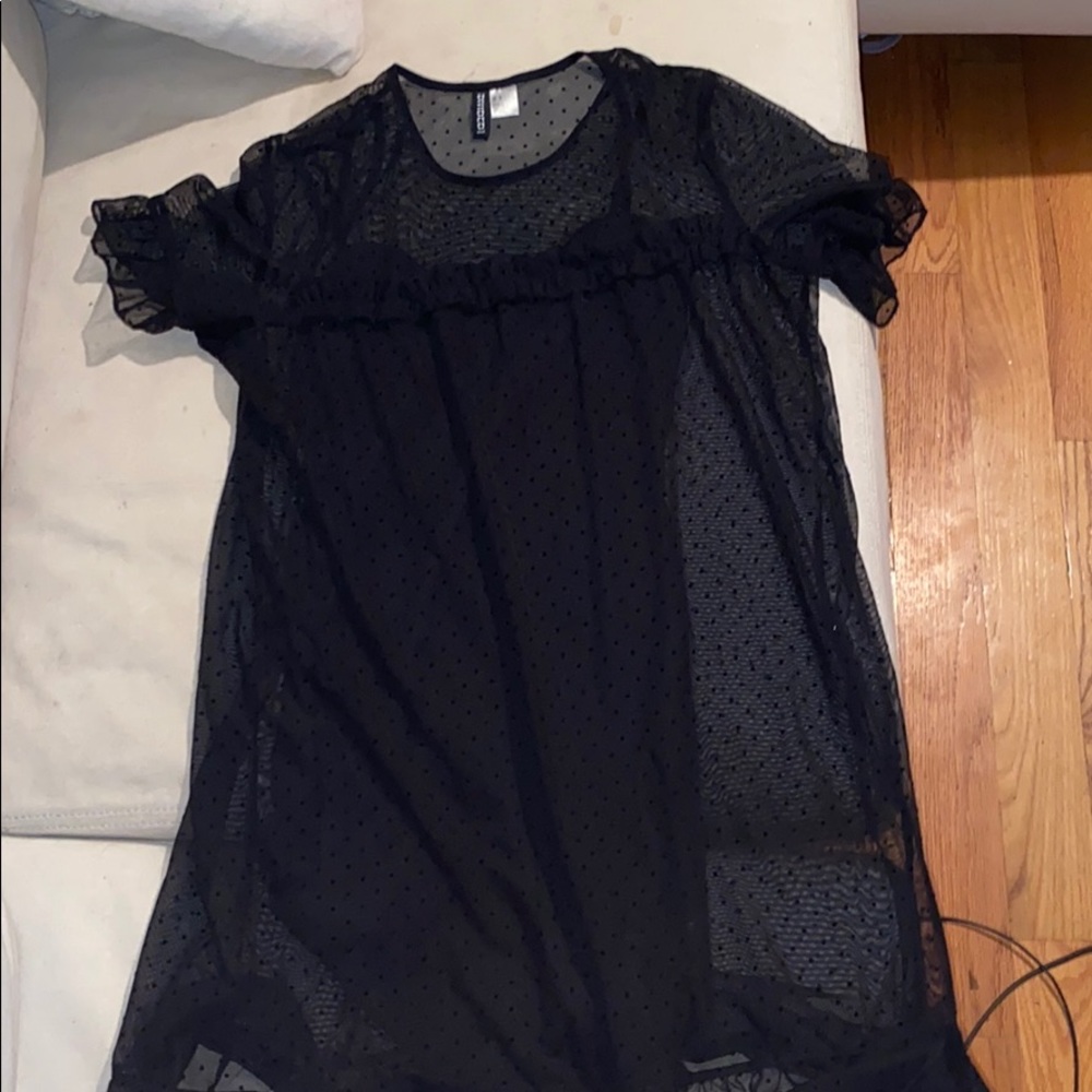 Festive Black Polka Dot Dress